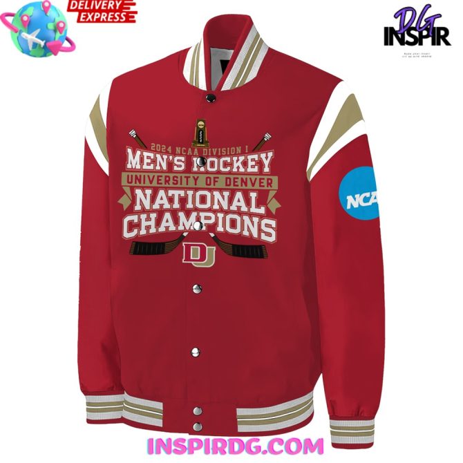 Denver Hockey Wins 2024 Ncaa Championship Bomber Jacket - Image 2