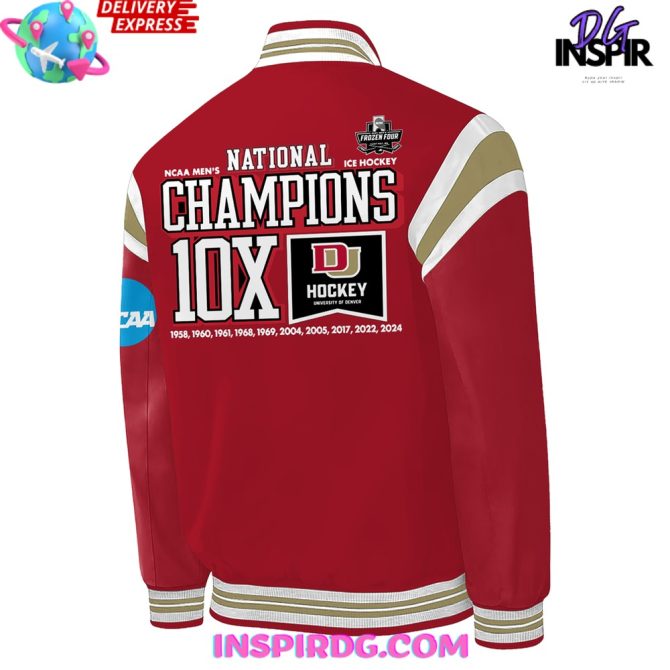 Denver Hockey Wins 2024 Ncaa Championship Bomber Jacket - Image 3