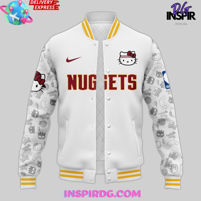 Denver Nuggets X Hello Kitty Night Limited Varsity Jacket - Image 2