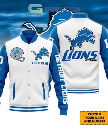 Custom Detroit Lions Varsity Jacket - Personalize With Your Name & Number!