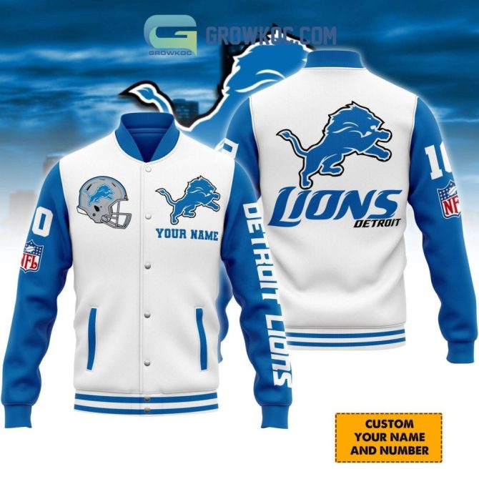 Custom Detroit Lions Varsity Jacket - Personalize With Your Name & Number!