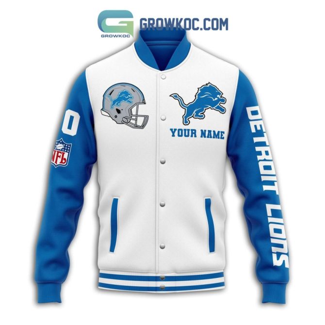 Custom Detroit Lions Varsity Jacket - Personalize With Your Name & Number! - Image 2