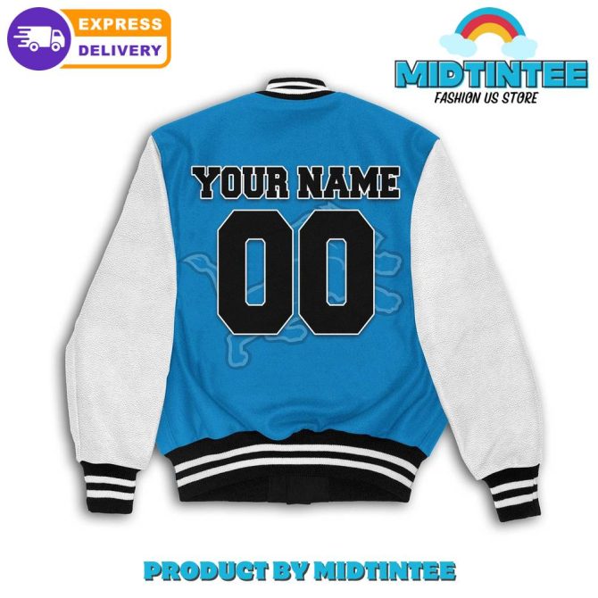 Custom Detroit Lions Varsity Jacket - Personalize Name & Number - Fast Delivery - Image 2