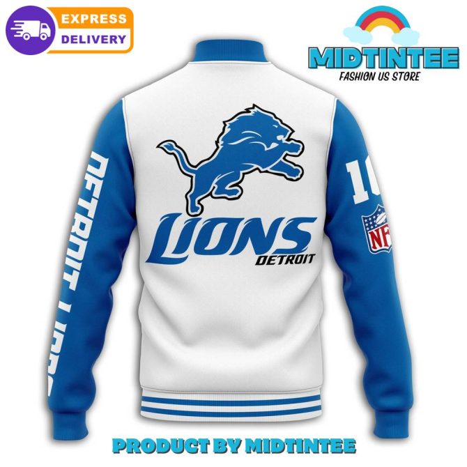 Customize Your Detroit Lions Varsity Jacket - Add Name & Number - Fast Shipping! - Image 2