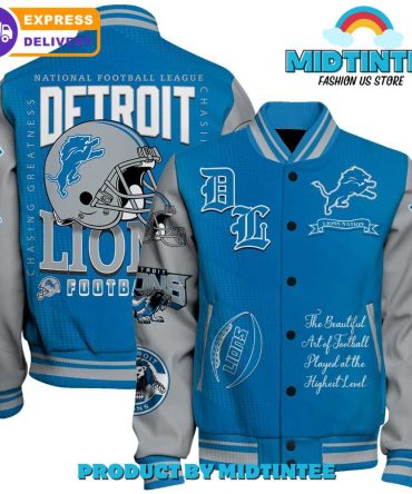 Detroit Lions Varsity Jacket - Nfl Fan Gear, Stylish & Warm, Fast Delivery!