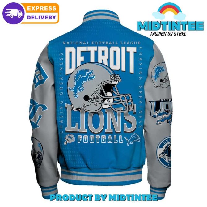 Detroit Lions Varsity Jacket - Nfl Fan Gear, Stylish & Warm, Fast Delivery! - Image 3