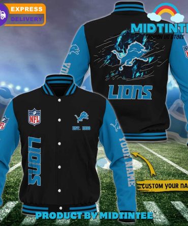 Custom Detroit Lions Varsity Jacket – Personalized Nfl Fan Gear, Fast Delivery!
