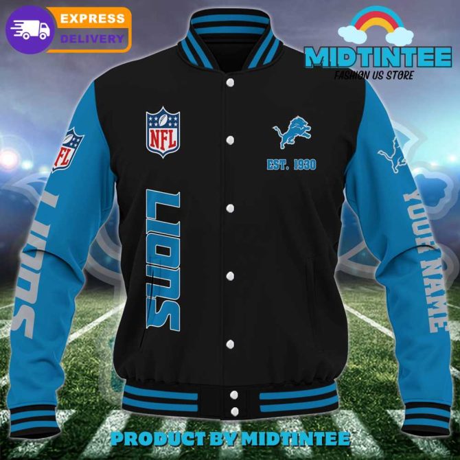 Custom Detroit Lions Varsity Jacket – Personalized Nfl Fan Gear, Fast Delivery! - Image 2