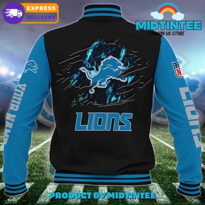 Custom Detroit Lions Varsity Jacket – Personalized Nfl Fan Gear, Fast Delivery! - Image 3