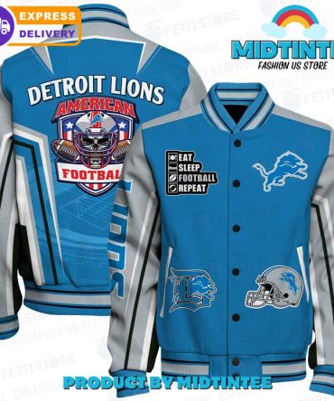 Detroit Lions Varsity Jacket - American Football Fan Gear With Express Delivery