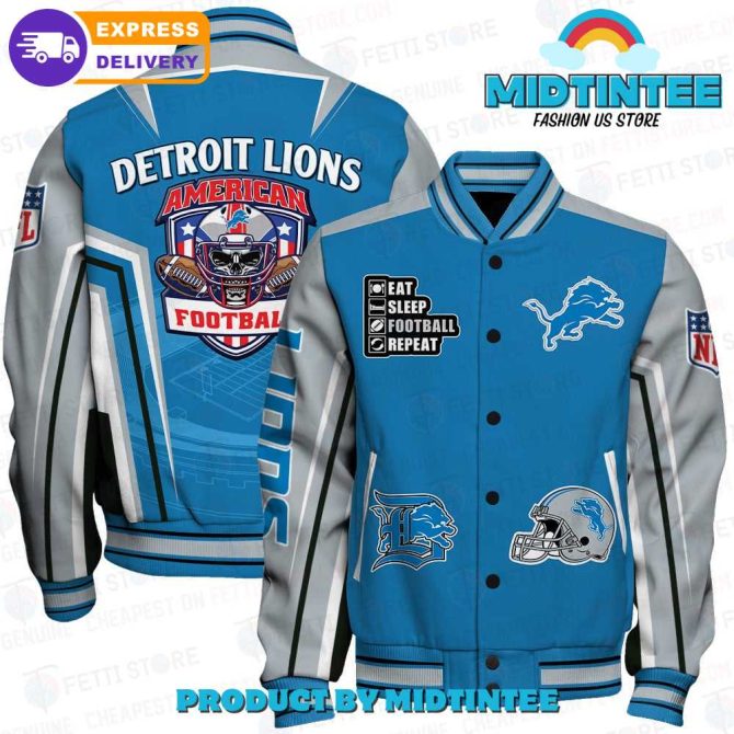Detroit Lions Varsity Jacket - American Football Fan Gear With Express Delivery