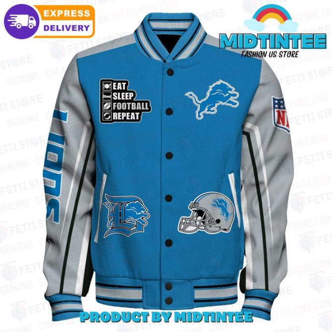 Detroit Lions Varsity Jacket - American Football Fan Gear With Express Delivery - Image 3