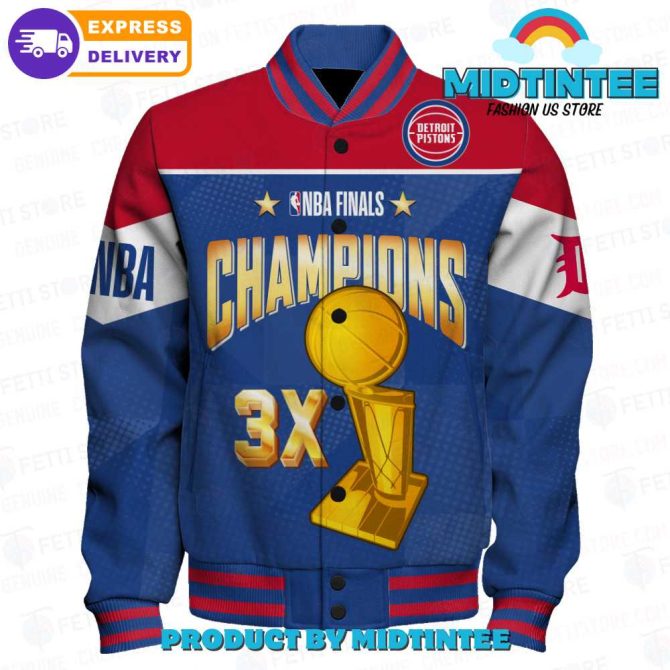 Detroit Pistons 3X Nba Finals Champions Jacket – Limited Edition Fan Gear - Image 2