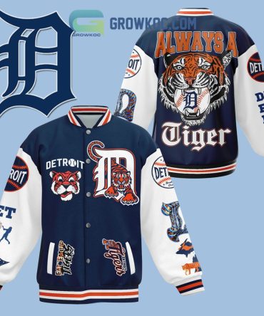 Detroit Tigers Varsity Jacket - Bold Baseball Fan Apparel, Always A Tiger Design