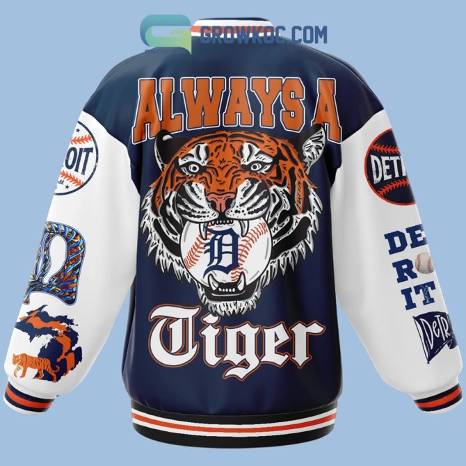 Detroit Tigers Varsity Jacket - Bold Baseball Fan Apparel, Always A Tiger Design - Image 3