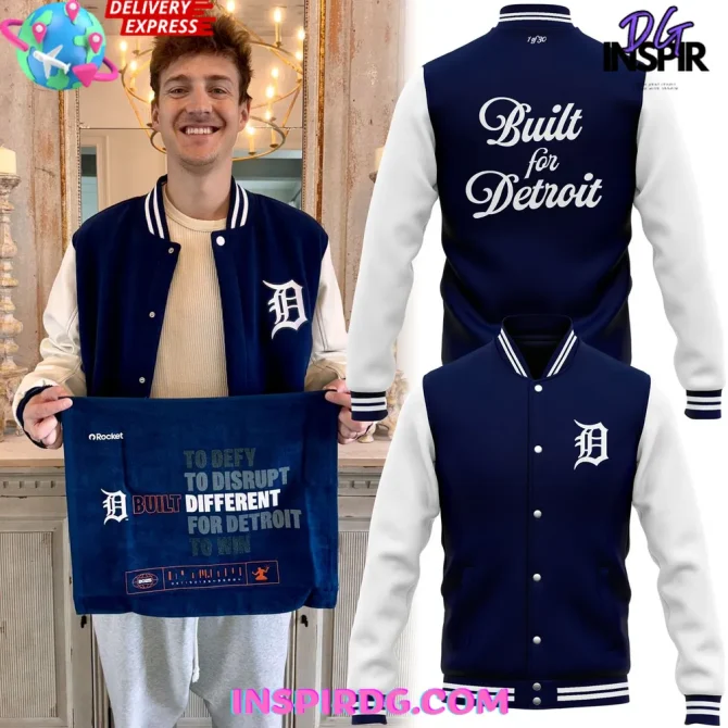 Detroit Tigers Built For Detroit Special Baseball Jacket Limited Edition