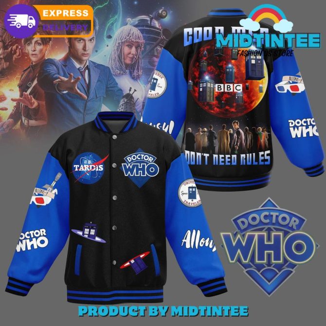 Doctor Who Varsity Jacket - Iconic Tardis Design , Fast Shipping , Perfect Gift For Fans!