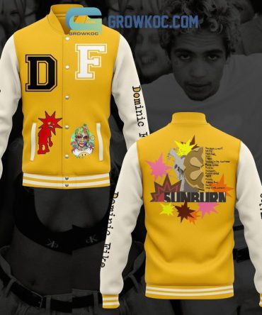 Dominic Fike Yellow Varsity Jacket - Stylish Graphic Design, Cozy & Trendy, Perfect For Fans!
