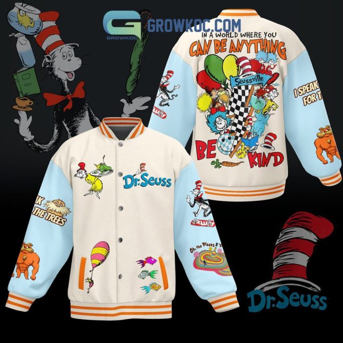 Dr. Seuss Varsity Jacket - Vibrant Cartoon Design, Cozy And Stylish Wear