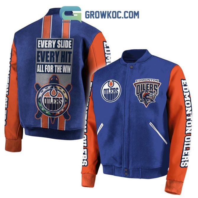 Edmonton Oilers Men'S Varsity Jacket – Bold Team Colors & Logos, Perfect For Fans!