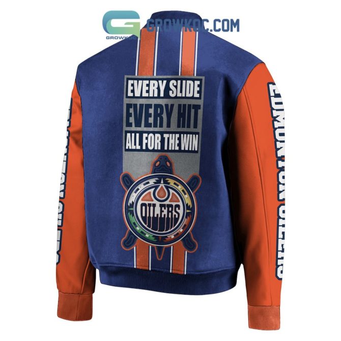 Edmonton Oilers Men'S Varsity Jacket – Bold Team Colors & Logos, Perfect For Fans! - Image 2
