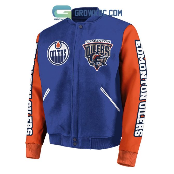 Edmonton Oilers Men'S Varsity Jacket – Bold Team Colors & Logos, Perfect For Fans! - Image 3
