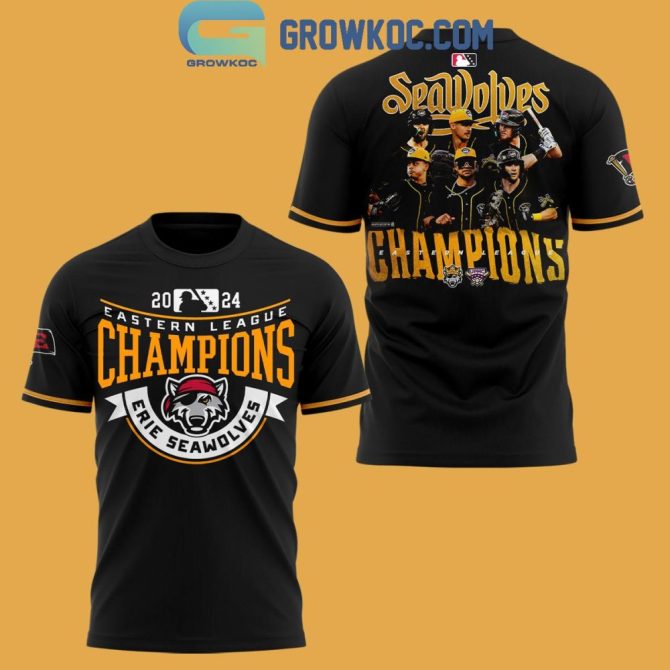 2024 Erie Seawolves Champions T-Shirt - Celebrate Eastern League Victory In Style! - Image 2