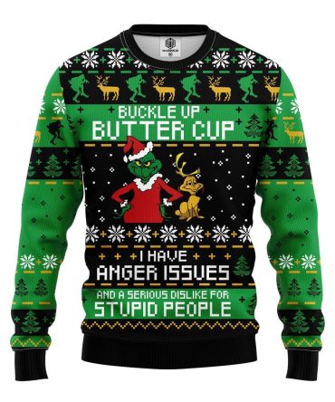 Funny Grinch Ugly Christmas Ugly Christmas Sweater - Festive Holiday Humor Gift - Unisex Knit Pullover