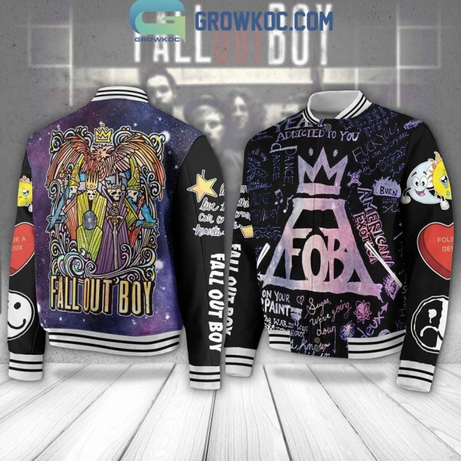 Fall Out Boy Graphic Varsity Jacket - Stylish Unisex Bomber With Iconic Art Design