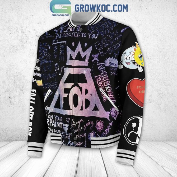 Fall Out Boy Graphic Varsity Jacket - Stylish Unisex Bomber With Iconic Art Design - Image 2