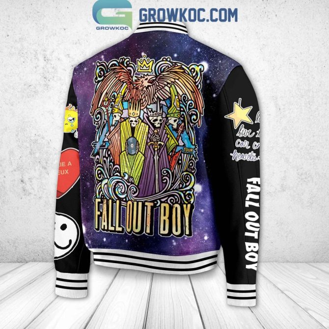 Fall Out Boy Graphic Varsity Jacket - Stylish Unisex Bomber With Iconic Art Design - Image 3