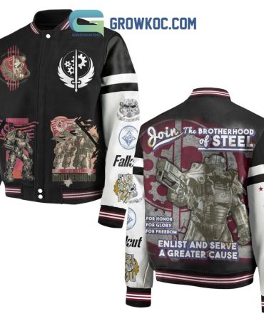 Fallout Brotherhood Of Steel Varsity Jacket - Iconic Gamer Style Apparel