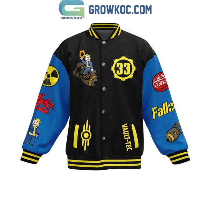 Customizable Fallout Varsity Jacket - Vault-Tec Design, Unique Style, Perfect Gift! - Image 3