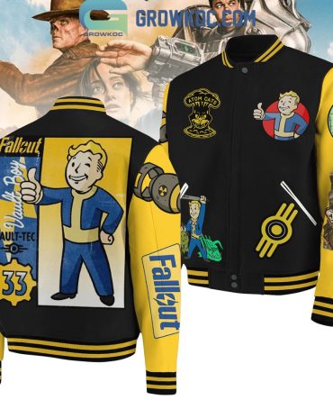 Stylish Fallout Varsity Jacket - Iconic Vault Boy Design For Gamers