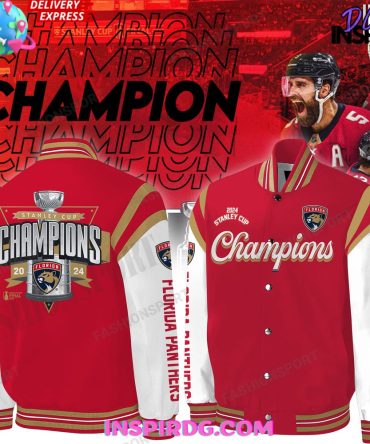 Florida Panthers 2024 Stanley Cup Champions Baseball Jacket