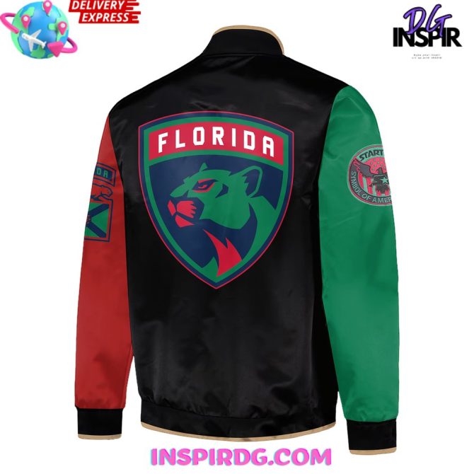 Florida Panthers Black Excellence Bomber Jacket - Image 3