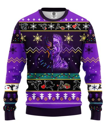 Black Panter Ugly Christmas Sweater Pupple 1 Amazing Gift Idea Thanksgiving Gift