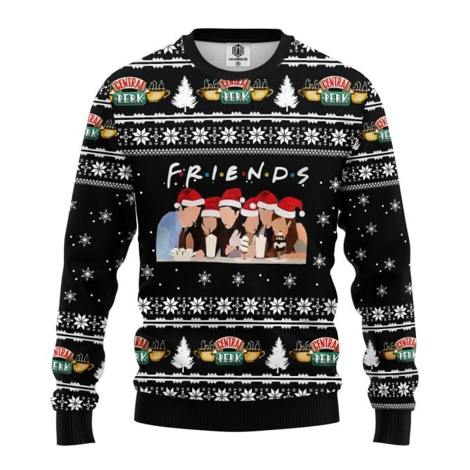 Cozy Holiday 'Friends' Sweater - Central Perk Christmas Design – Perfect Gift For Fans! - Image 3