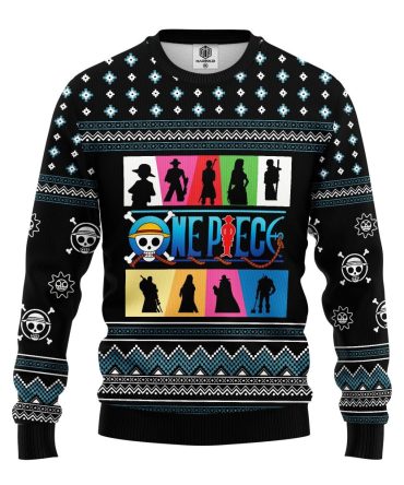 Cozy One Piece Anime Sweater - Colorful Character Design, Perfect For Fans!