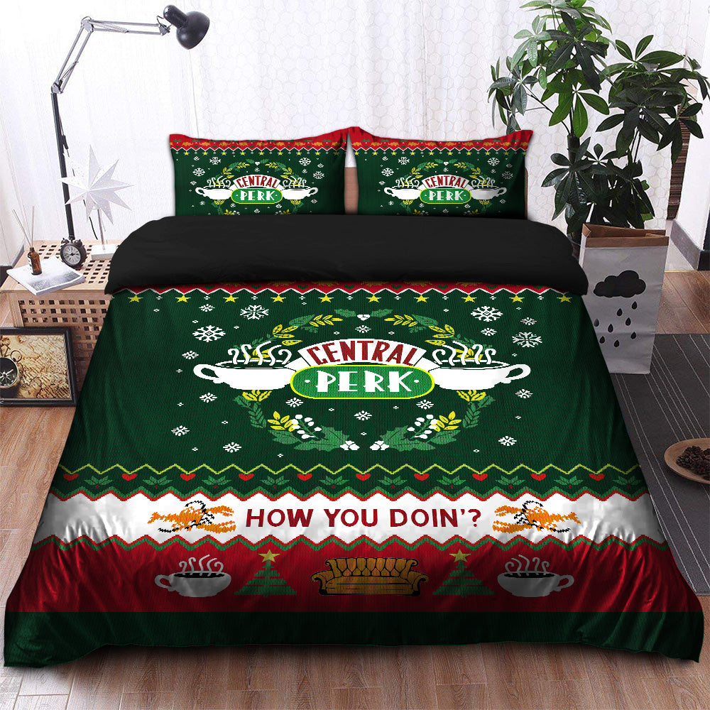 Friends Christmas Bedding Set Duvet Cover And 2 Pillowcases - Image 2