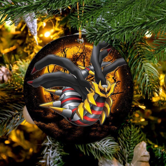 Giratina Moonlight Ceramic Circle Ornament Perfect Gift For Christmas Holiday