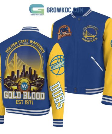 Golden State Warriors Varsity Jacket - Bold Blue & Gold Design, Perfect For Fans & Collectors!