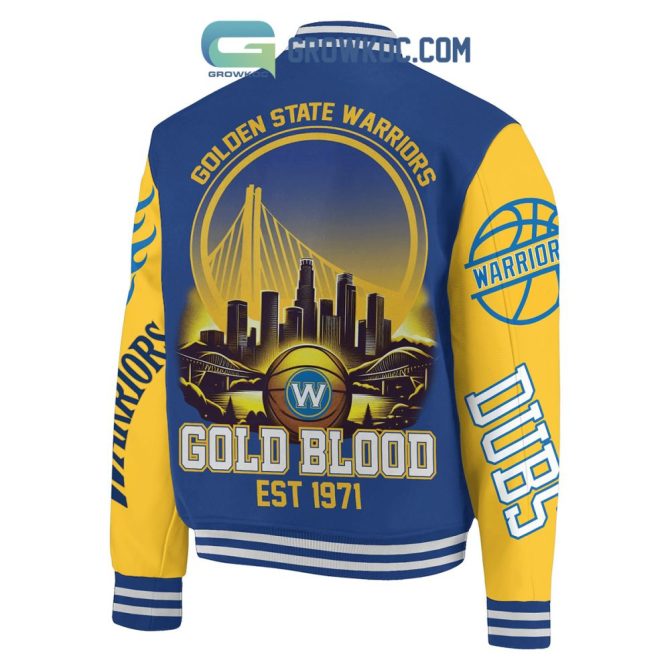 Golden State Warriors Varsity Jacket - Bold Blue & Gold Design, Perfect For Fans & Collectors! - Image 2