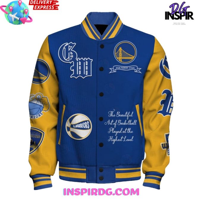 Golden State Warriors National Basketball Varsity Jacket - Image 2