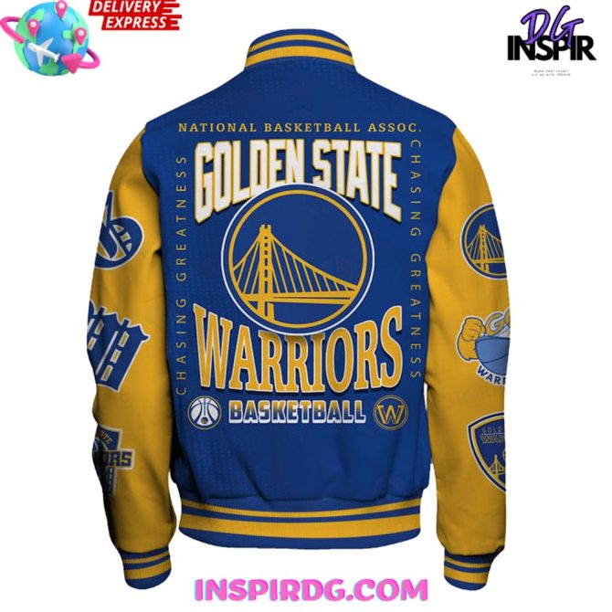 Golden State Warriors National Basketball Varsity Jacket - Image 3