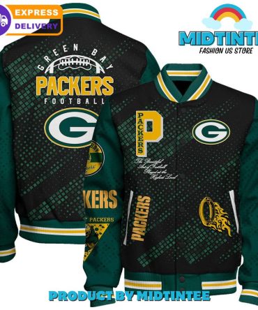 Green Bay Packers 2024 Nfl Pattern Baseball Jacket