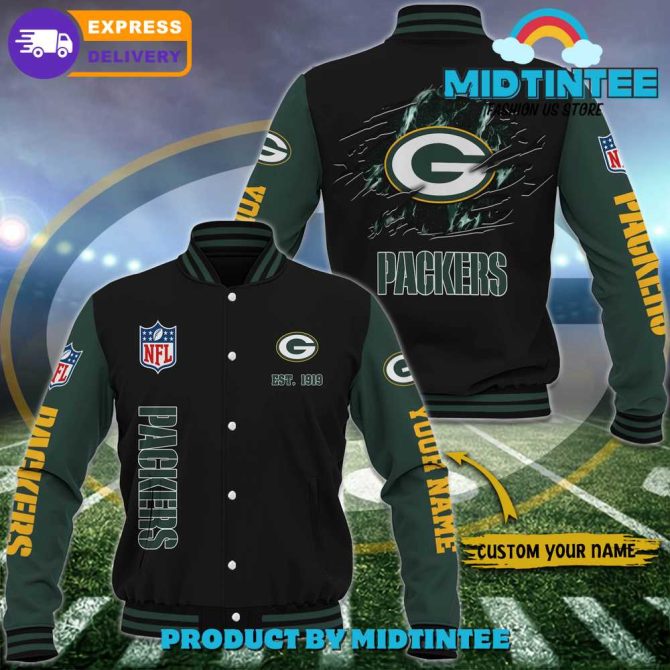 Custom Green Bay Packers Varsity Jacket – Personalized Nfl Fan Gear, Fast Delivery