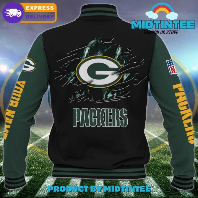Custom Green Bay Packers Varsity Jacket – Personalized Nfl Fan Gear, Fast Delivery - Image 3