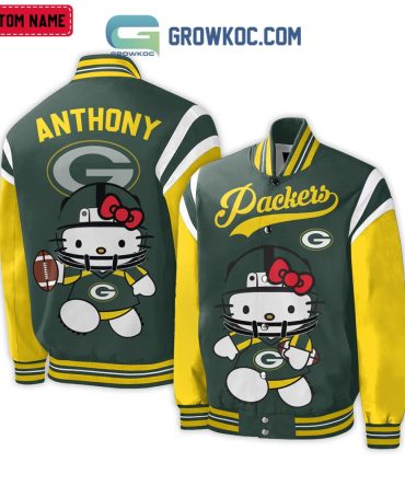 Custom Name Packers Jacket - Hello Kitty Football Fan Gear Gift