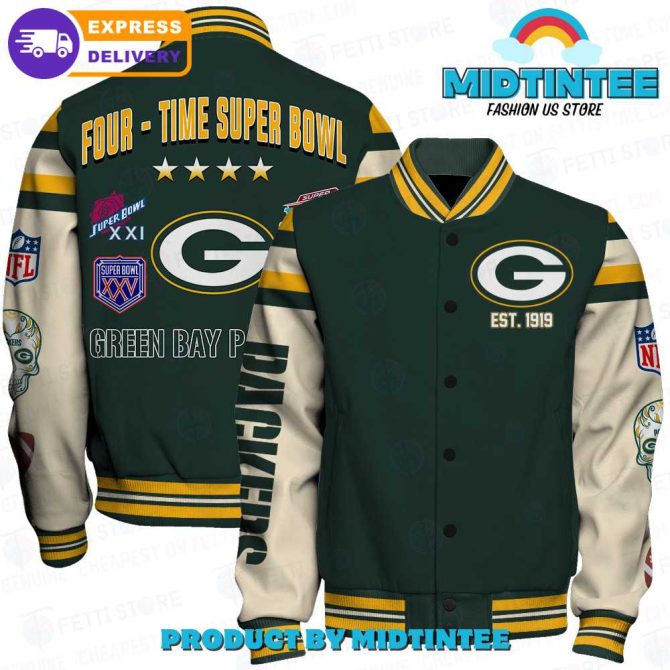 Green Bay Packers Super Bowl Champions Varsity Jacket - Premium Nfl Fan Gear - Fast Shipping!